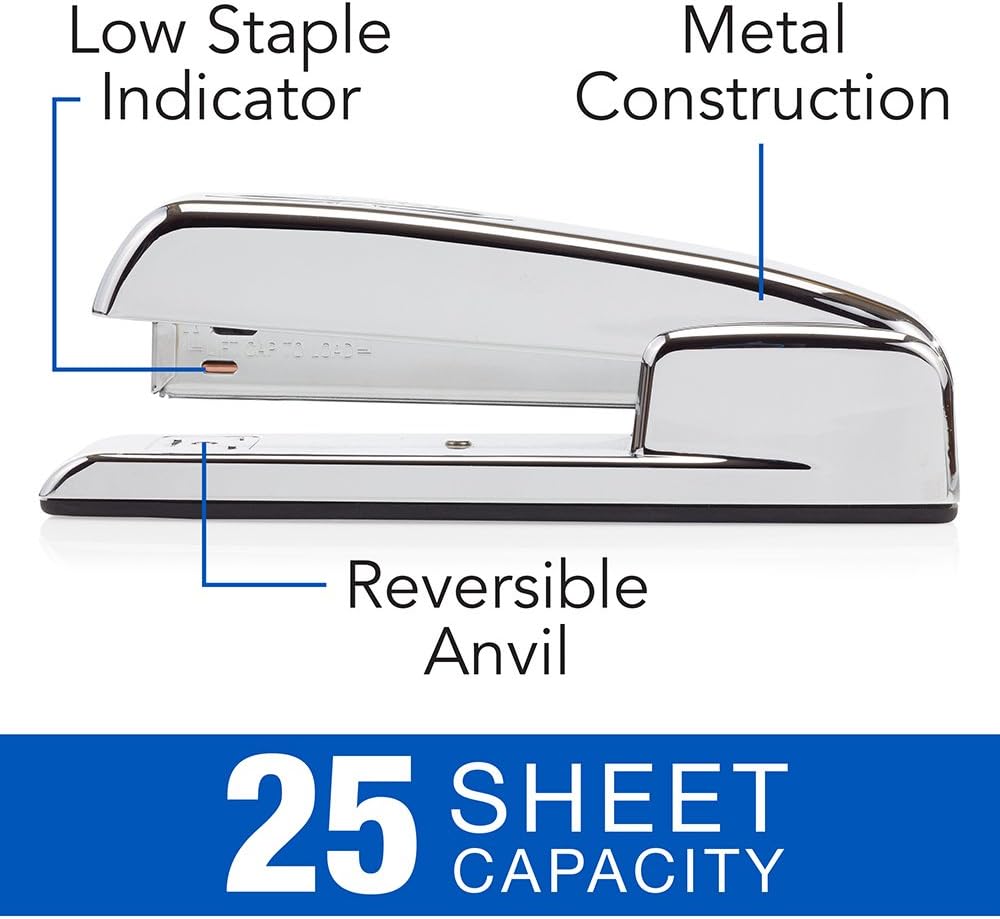 Swingline Stapler, 747 Iconic Desktop Stapler, 25 Sheet Capacity, Desk, Office, Black (74732) : Desk Staplers : Office Products