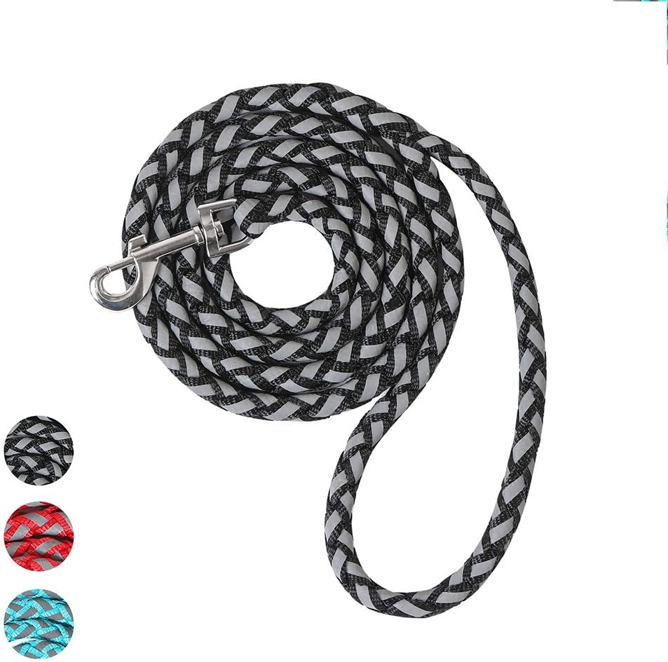 Reflective Rope Dog Leash 5 Foot, Lightweight Strong Nylon