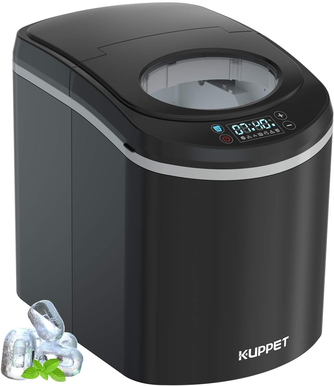 KUPPET Portable Ice Maker Machine for Countertop with LED