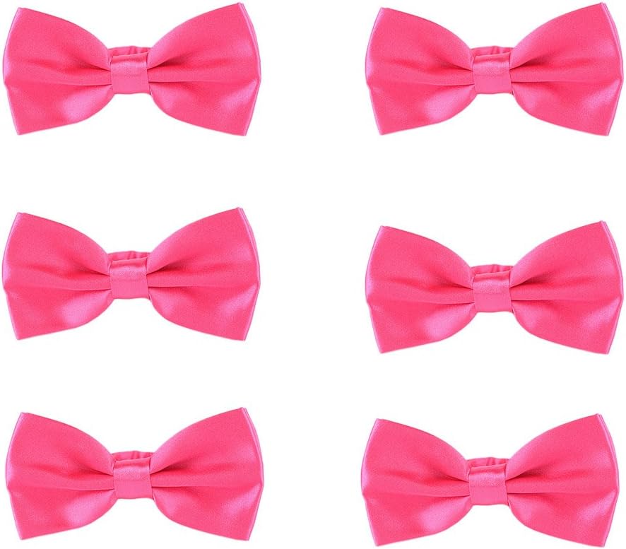Jeanger Classic Formal Tuxedo Pre-Tied Adjustable Length Bowtie(6 Pcs) for Men Boys