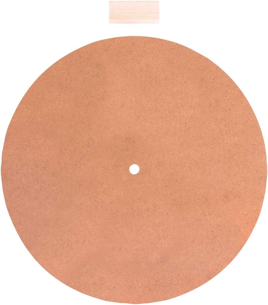 Rayher Round DIY Clock Face to Decorate, MDF Board for DIY Clock with a Diameter of 30cm, brown, 62423000 - Image 3