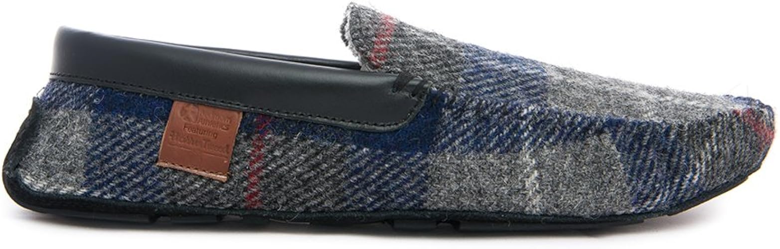 harris tweed moccasin slippers