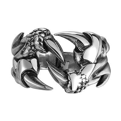 Godyce Eagle Claw Rings for Men - Size 8-11 Titanium Steel Vintga Jewelry with Gift Box