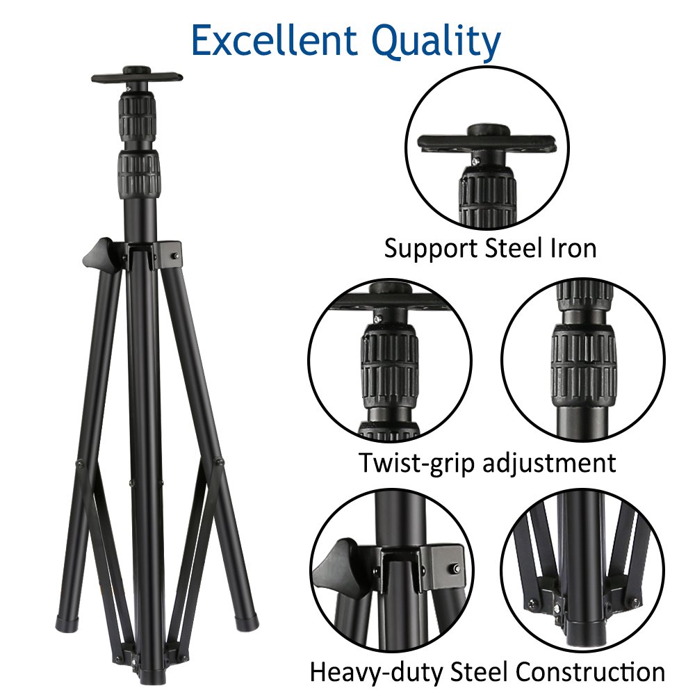 LEDMO LED Utility Lamp Work light Stand Adjustable Tripod LED Flood light Tripod Stand, Steel Telescoping (for auto, home, work, job, construction, camping, indoor and outdoor use)