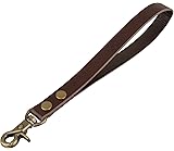 Richbud Genuine Leather Replacement Strap for Wristlet Wallet Clutch Travel Purses Cross Body Bag (Dark Brown)
