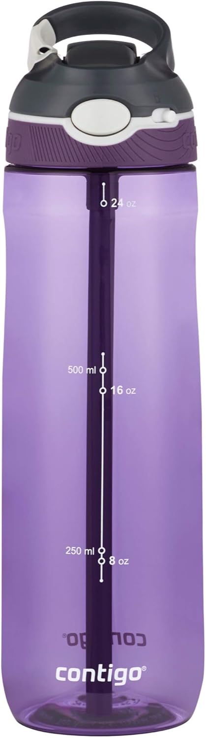 Contigo Autospout Water Bottle, 24oz, Eggplant: Kitchen & Dining
