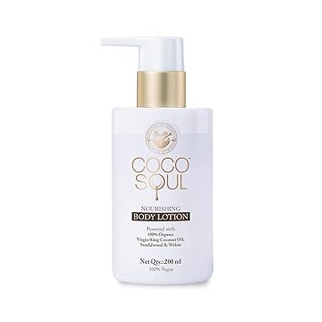 Coco Soul Beauty Nourishing Body Lotion With Virgin King Coconut Oil (Vegan, Sulphate & Paraben Free), 200 ml