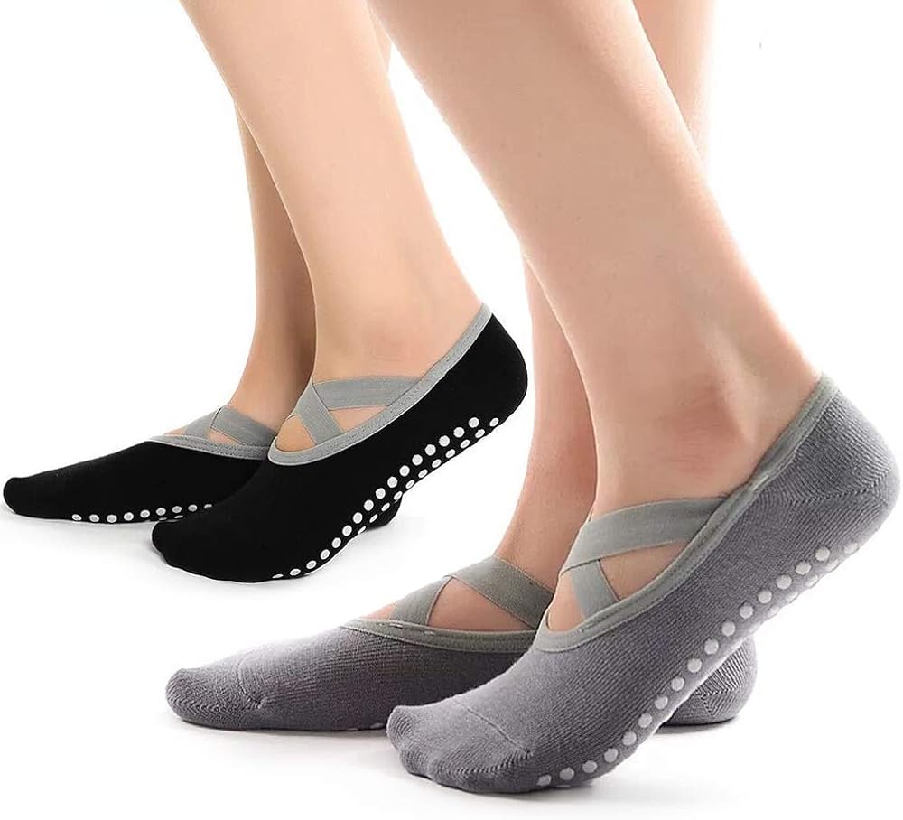 Calzini Antiscivolo Per Yoga E Pilates - Confezione Da 3 Paia | Taglia Unica EU36-42 - Foto 5