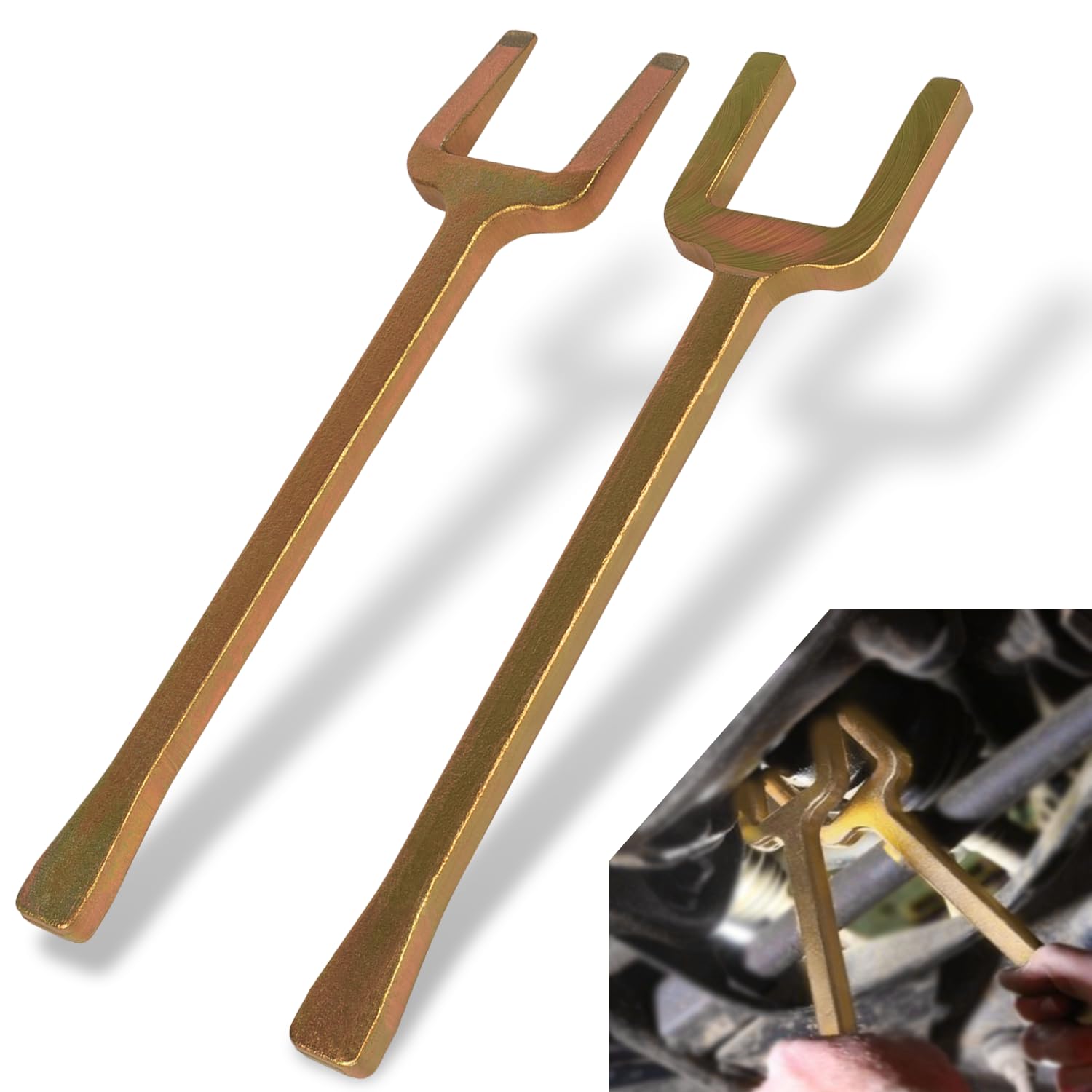 Photo 1 of LAIKOU 2PCs 12020 Axle Popper Kit Inner CV Axle Removal Tool Set Fork & Shim Hand Tools Namely Wrenches for Remove Most Front Wheel Drive (FWD) Vehicles’ Half-Shaft Drive Axles & Fix Damaged CV Joint