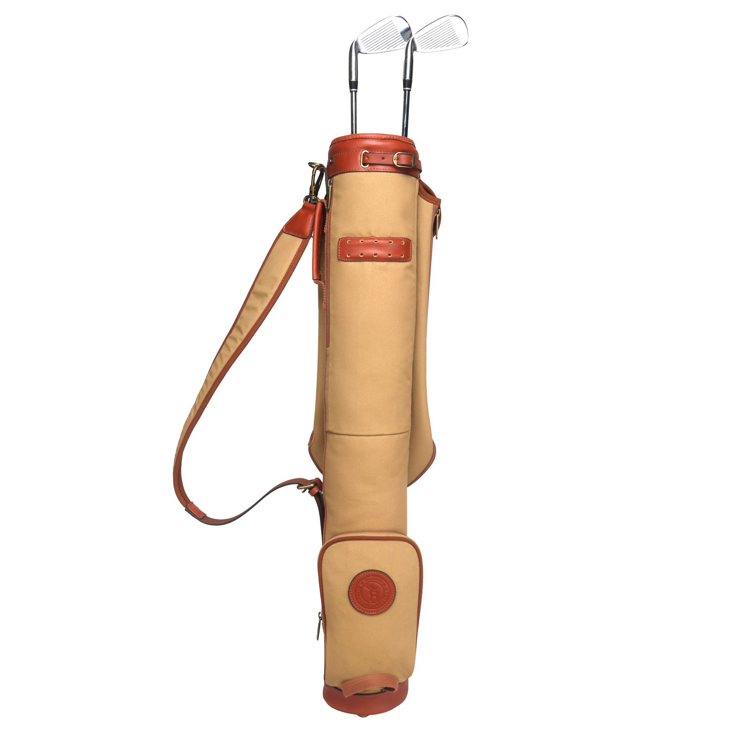 Tourbon Waterproof Canvas Course Training Practice Golf Club Carry Bag Travel Case With Soft Padded Shoulder Strap (Golf Bag TB904CA)