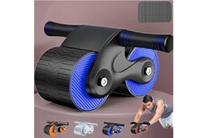 JEJIAKELL Automatic Rebound Abdominal Wheel, 2023 New Ab Roller Wheel for Abdominal Exercise Fitness, Springback Wheels Roller Domestic Abdominal Exerciser with Knee Mat, Abs Workout Fitness