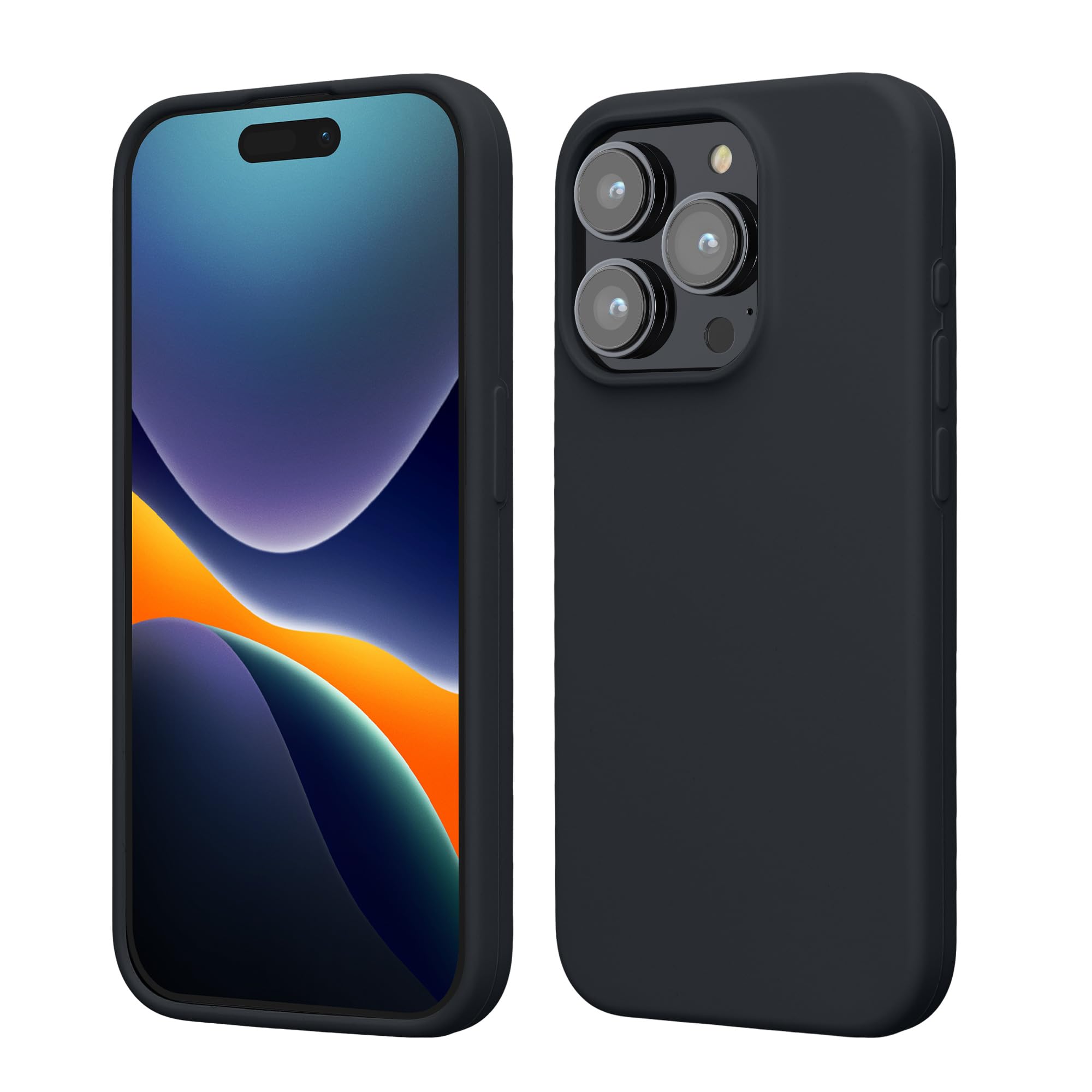kwmobile Case for iPhone 15 Pro Case - Soft TPU Silicone Cover - Blueberry — image 1