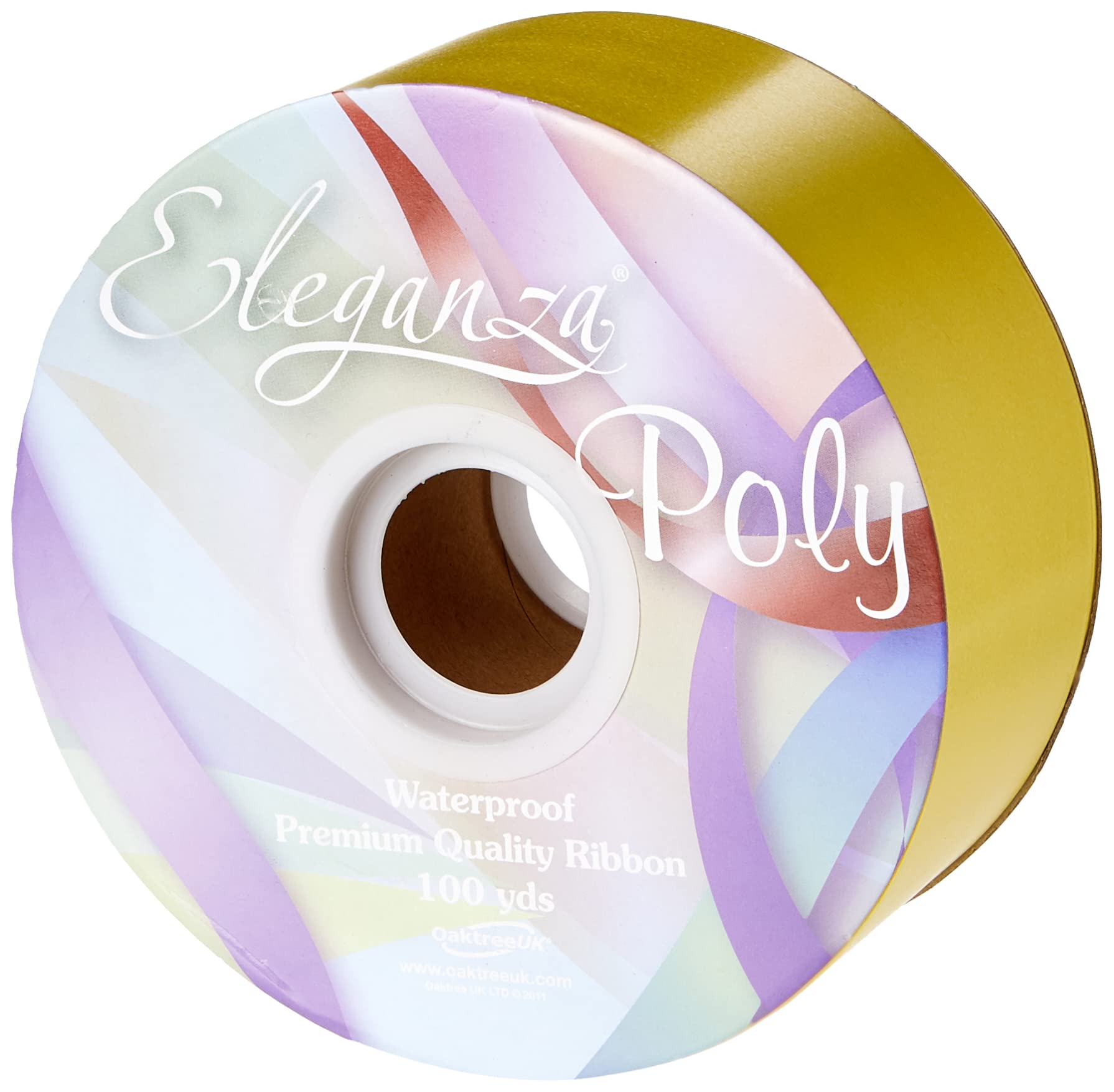 Eleganza 1 x Waterproof Poly Ribbon, Pale Yellow, 50 mm x 91 m