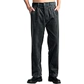 IDEALSANXUN Mens Corduroy Pants Casual Straight Leg Pleated Dress Pants