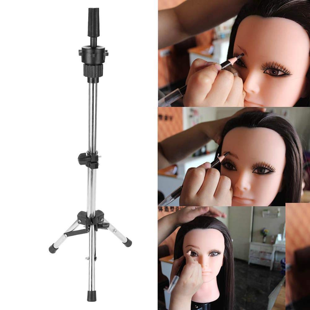 Heads Professional Hair Salon - Beauty Mannequin Doll - 100% Synthetic Hair - Model Clips (White Tripod)