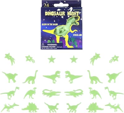D.A.Y. Republic 24ct 3D Glow Dinosaurs Fluorescent Wall Decals Sensory Nursery