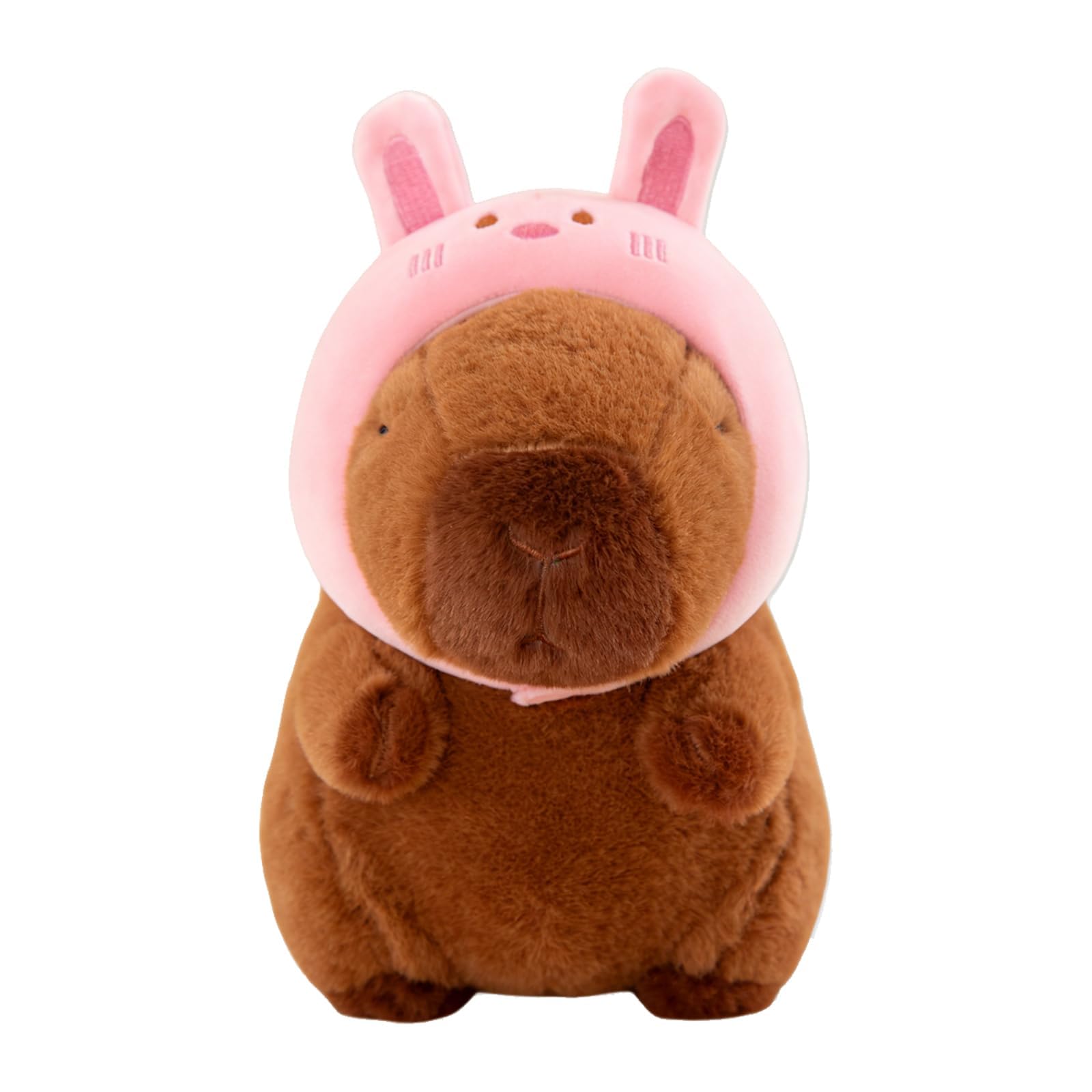 nuneoeuo 23cm Capybara Plush Toy Cute Toy with Bunny Hat, Cute Plushies Compact Capybara Plush Toys,Medium Capybaras Plushies with Clothes Suitable for Giving Birthday Gifts to Children