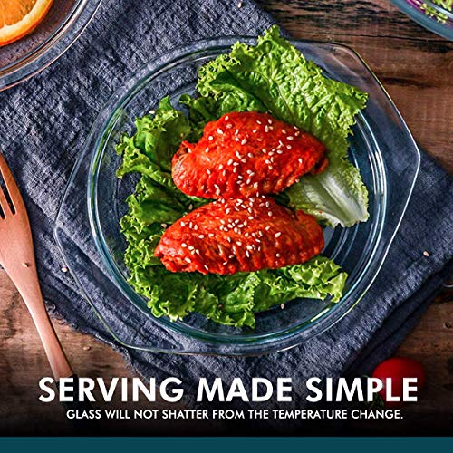 Clear Round Glass Casserole by Simax With Lid, Heat, Cold and Shock Proof, Made in Europe