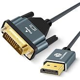 Thzzhnno DisplayPort to DVI Cable 3.3FT, Gold-Plated Display Port to DVI-D Adapter Cable 1080P@60Hz Cord for Computer, Desktop, Laptop, PC, Monitor, Projector