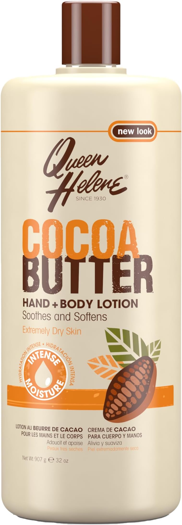 Queen Helene Cocoa Butter Hand & Body Lotion 32 oz Large Moisturizing Formula