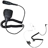 Sarcia Handheld Speaker Mic for Motorola Walkie Talkie APX6000li APX6000 APX6000xe APX8000 APX1000 APX900 XPR7550E XPR6350 XPR6550 XPR7350 XPR7550 XPR7580 2 Way Radio with 3.5mm Listen Only Earpiece