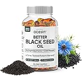 Organics Ocean Better Black Seed Oil Cold Pressed - Pure Nigella Sativa Oil for Immune Support - 5% Thymoquinone - Support Memory, Vitality, and Cellular Health