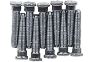 Moser Engineering Wheel Stud, 1/2-20 in Thread, 3.000 in Long, 0.625 Knurl, Steel, Black Oxide, Set of 10