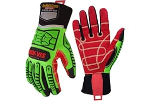 Seibertron High-Vis Series Cut Resistant Reducing Anti-Impact Mechanics Heavy Duty Safety Rescue Oil and Gas Gloves