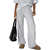 Trendy Queen Womens Flowy Lounge Casual Pants Barrel Sweatpants Wide Leg Comfy Trousers Baggy Ribbed Spring Fall Outfits