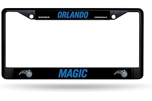 Rico Industries NBA Basketball Standard Black Chrome Frame with Decal Inserts 12" x 6" Car/Truck Auto Accessory