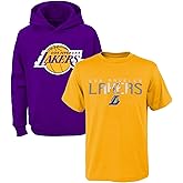 NBA Kids Youth 8-20 Team Color Performance Primary Logo Pullover Hoodie Sweatshirt & T-Shirt Combo Set