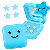 Starface Hydro-Star&reg; Big Blue Compact + Hydrocolloid Star Patch, 32 | Dermatologist Tested &bull; Refillable Mirrored Compact &bull; Covers and Protects Visible Spots &bull; Absorbs Pimple Gunk &bull; Vegan