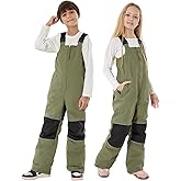 GSOU SNOW Kids Snow Bibs Girls Boys Snow Pants Ski Bib Overall Waterproof Windproof Warm for Winter (3-16Years)
