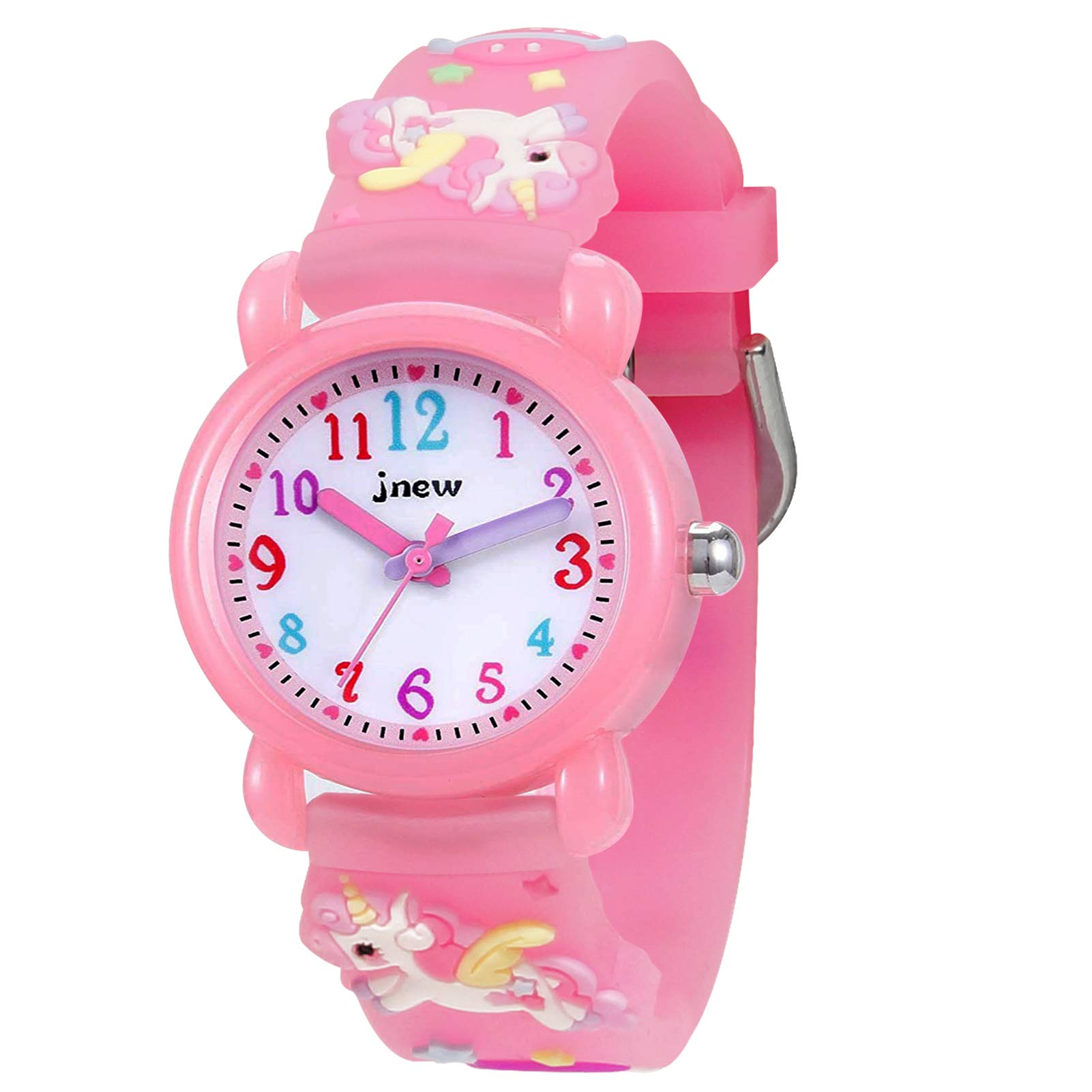 Bigmeda Children's Watch, 3D Cartoon Analog Quartz Watch, Wrist Watch for Boys and Girls, 30M Waterproof Kid Watch, Teaching Watches with Silicone Strap (Unicorn)