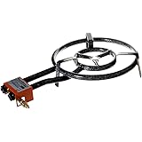 Garcima Paella Dual Ring Butane/Propane Gas Burner, Black, 40 cm