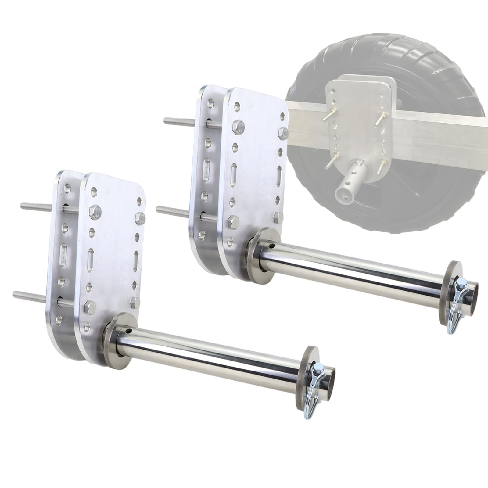 Photo 1 of GEATaaT Boat Lift Wheel Kit, Adjustable Boat Lift Wheel Bracket Fit for Most Boat Lifts (Wheels not Included)