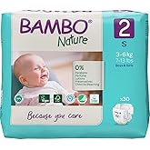 Bambo Nature Hypoallergenic Baby Diapers, Eco-Labeled Diapers, Enhanced Leakage Protection, Totally Chlorine-Free, Skin Friendly, and Super Absorbent - Size 2 (30 Count)