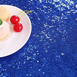 TRLYC Royal Blue Sequin Tablecloth - 60x84inch