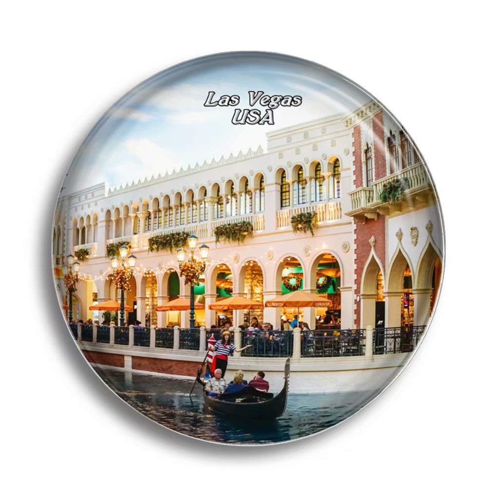Fridge Magnet America USA Venetian Las Vegas Glass