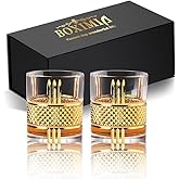BOXIMIA Old Fashioned Whiskey Glasses with Luxury Box - 10 Oz Rocks Barware For Scotch, Bourbon, Liquor and Cocktail Drinks (SET OF 2)