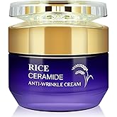 PEGO Rice Ceramide Anti-Aging Cream,Women Hydrating Face Moisturizer,Smooth and Reduces Fine Lines & Wrinkles, Boosts Skin Elasticity,Hyaluronic Acid,Collagen- Suitable for All Skin 50g