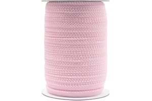 Bristlegrass Picot Loop Elastic Band for Sewing 3/8" 10mm Roll Spool Decorative Frilly Lace Stretchy Ribbon for Lingerie Underwear Sewing Trim (F-3/8 Inch x 50 Yards,Rose Pink)