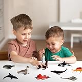 Fun Gift 12 Pcs Sea Animal Figures Ocean Toy Educational Learning Set view 4