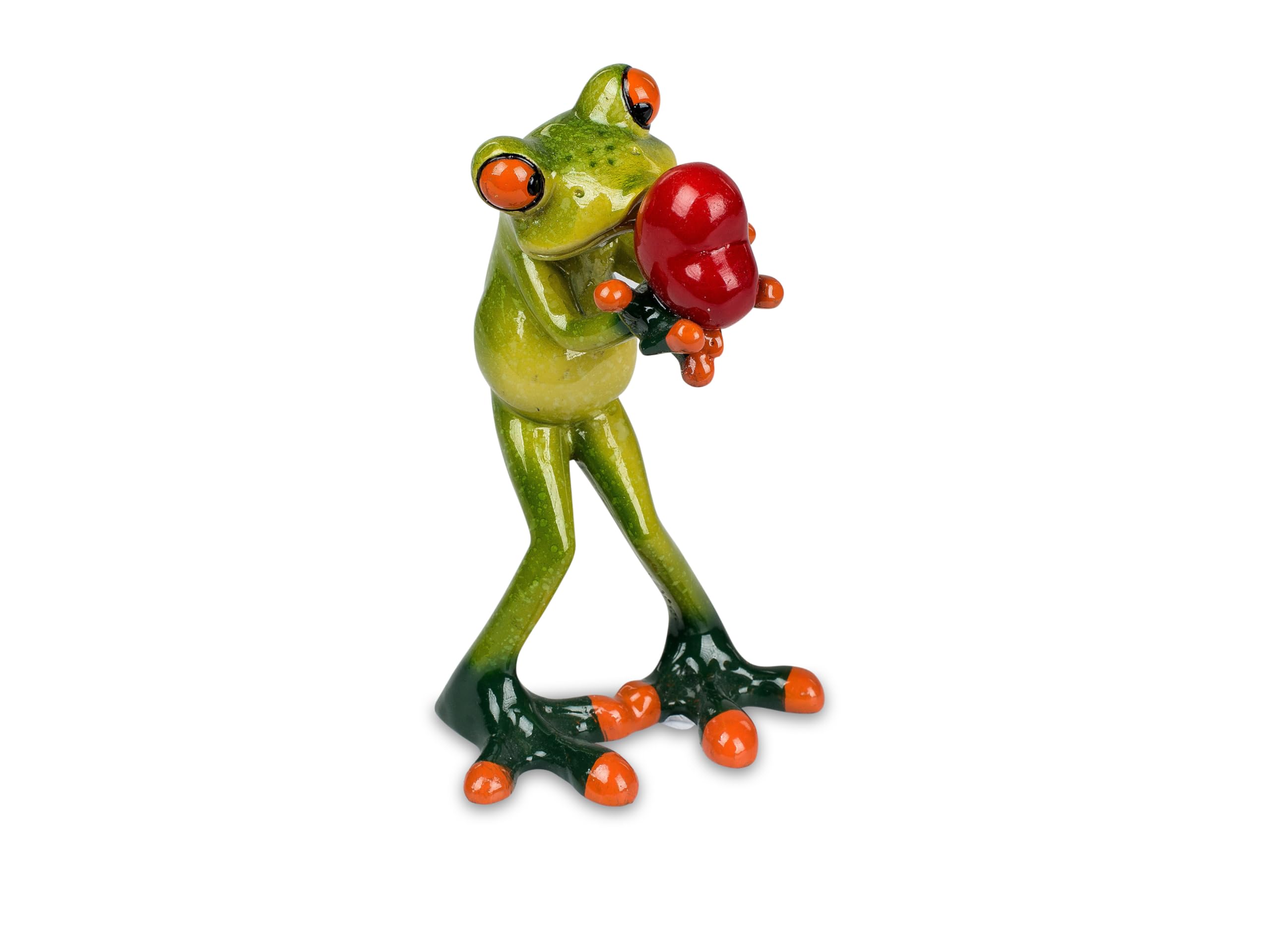 formano Funny Frog Figurine Frog with Heart in Hands Poly 13 cm in Love