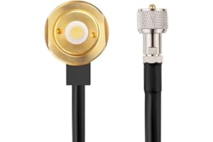MOOKEERF NMO Antenna Cable,8FT Low Loss RG58 Coaxial CB Antenna Cable Extension with NMO and Removable UHF PL259 Male Connector for VHF/UHF/CB Radio