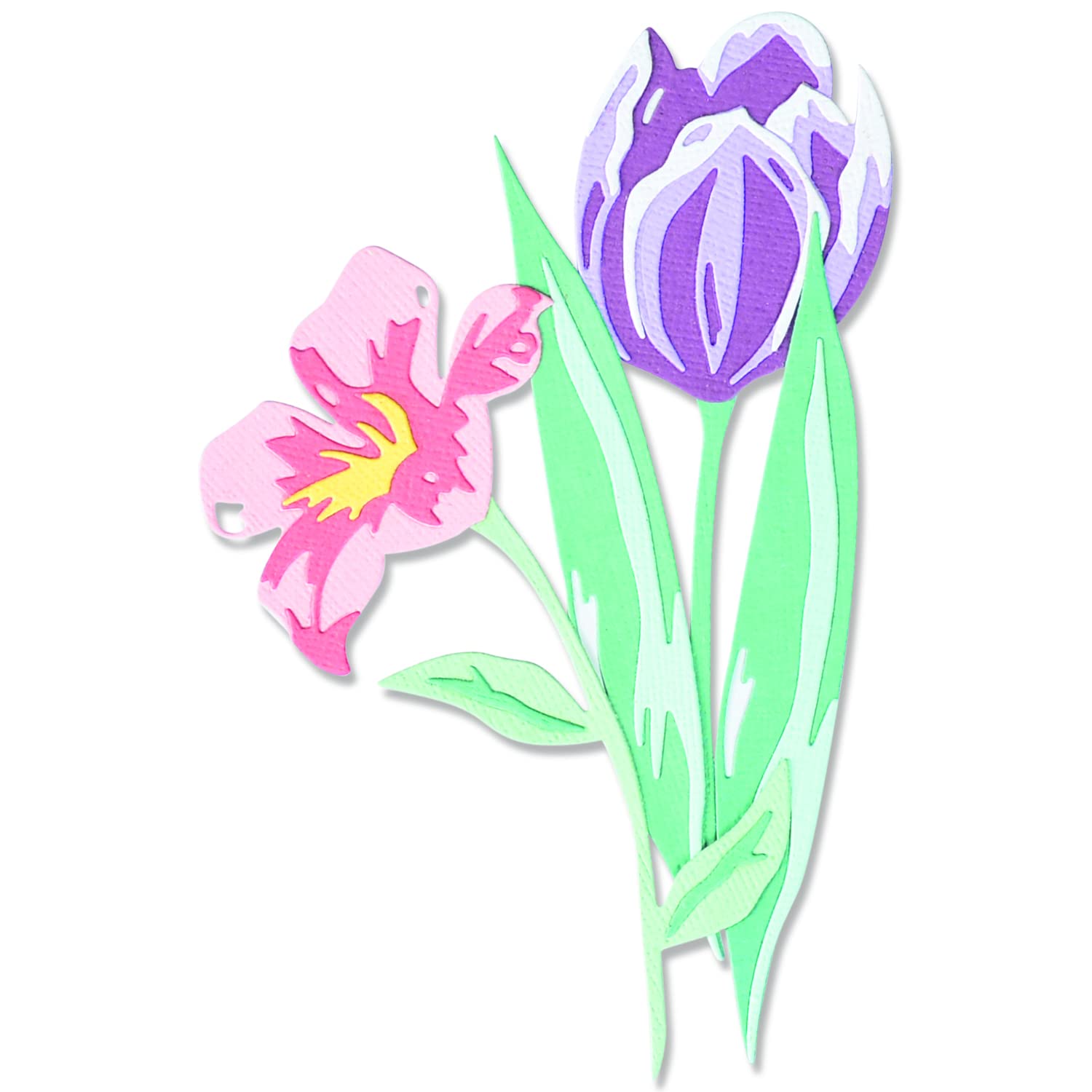 Sizzix Thinlits Die Set 11PK Layered Spring Flowers by Lisa Jones, 665812, Multicolor, One Size