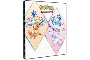 Ultra PRO Scarlet & Violet 9-Pocket Portfolio for Pokémon Cards - Full-Art Cover of Terestallized Eevee, Sylveon, Jolteon, Flareon, Vaporeon Design - Holds 252 Pokemon Cards or Standard Size Cards