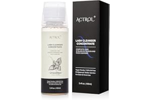 ACTROL Eyelash Shampoo Concentrate 100ml Lash Extensions Cleanser Concentrate Unscented Natural Foaming Shampoo DIY Wash for Extensions Lashes with Salon Home Care-Makes 60ml Bottles