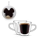 JoyJolt Disney Mickey Mouse 3D Espresso Cups 5.4oz