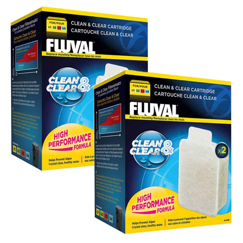 Fluval U Clean and Clear Cartridge 2 Packs of 2 BUNDLE *GENUINE*